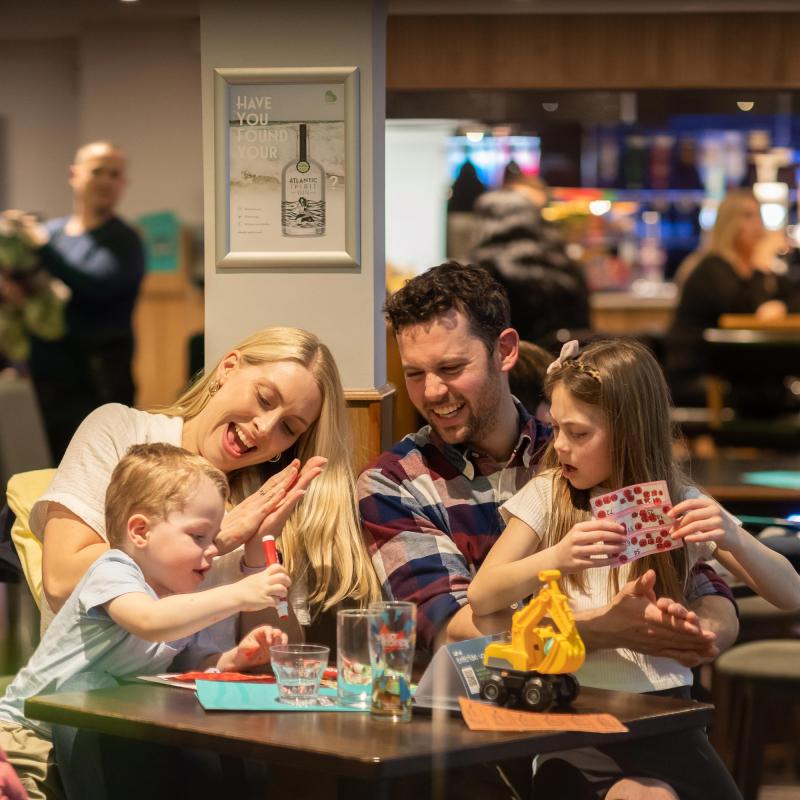 Woolacombe Sands Holiday Park Family in the Clubhouse playing Bingo