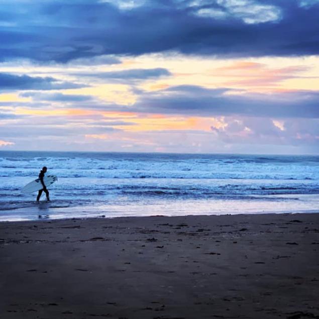 Surfing in Woolacombe, North Devon