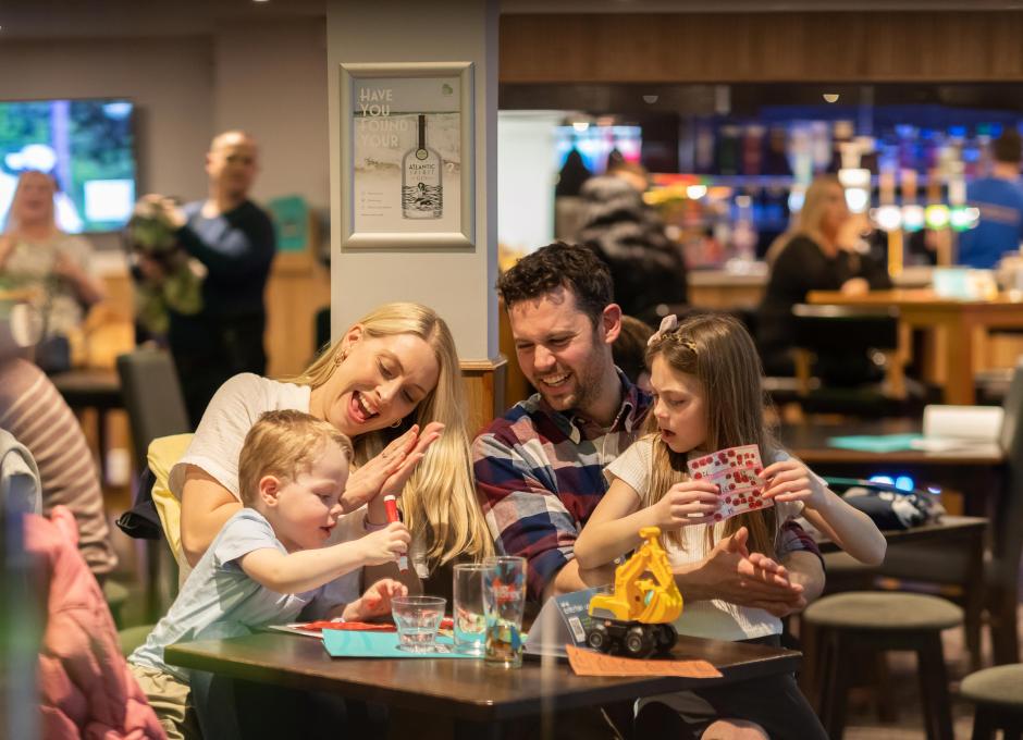 Woolacombe Sands Holiday Park Family in the Clubhouse playing Bingo