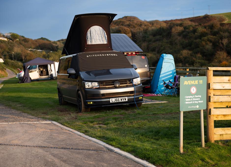 VW Camper van touring in Woolacombe North Devon